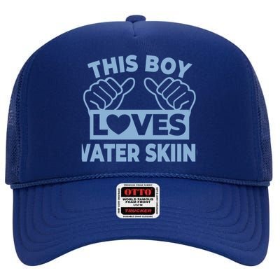 This Loves Water Skiing Water Skiing Water Skier Gift High Crown Mesh Back Trucker Hat