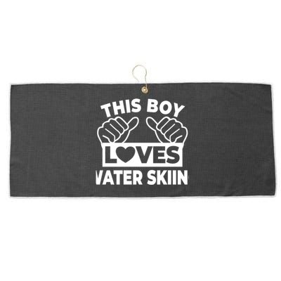 This Loves Water Skiing Water Skiing Water Skier Gift Large Microfiber Waffle Golf Towel