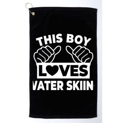 This Loves Water Skiing Water Skiing Water Skier Gift Platinum Collection Golf Towel