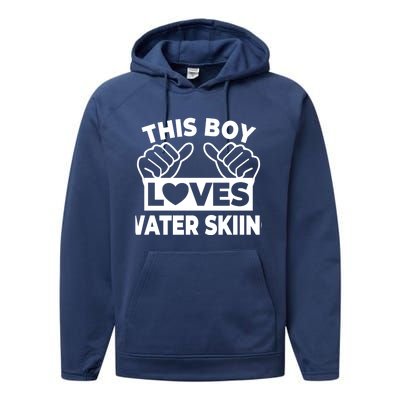 This Loves Water Skiing Water Skiing Water Skier Gift Performance Fleece Hoodie