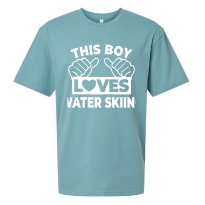 This Loves Water Skiing Water Skiing Water Skier Gift Sueded Cloud Jersey T-Shirt