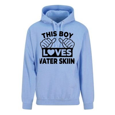 This Loves Water Skiing Water Skiing Water Skier Gift Unisex Surf Hoodie