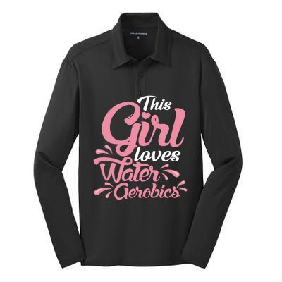 This Loves Water Aerobics Design Water Aerobics Meaningful Gift Silk Touch Performance Long Sleeve Polo