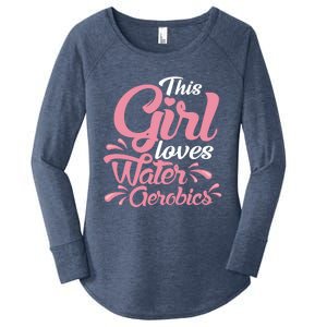 This Loves Water Aerobics Design Water Aerobics Meaningful Gift Women's Perfect Tri Tunic Long Sleeve Shirt