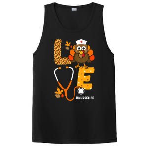 Thanksgiving Love With Stethoscope And Turkey For Nurse Gift PosiCharge Competitor Tank