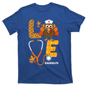 Thanksgiving Love With Stethoscope And Turkey For Nurse Gift T-Shirt