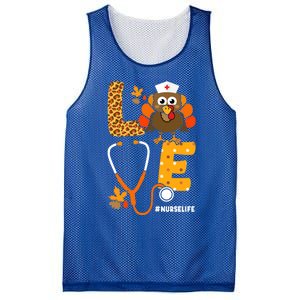 Thanksgiving Love With Stethoscope And Turkey For Nurse Gift Mesh Reversible Basketball Jersey Tank