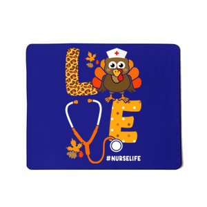 Thanksgiving Love With Stethoscope And Turkey For Nurse Gift Mousepad