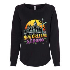 Traveling Lovers We Stand Nola Strong New Orleans Apparel Womens California Wash Sweatshirt