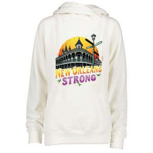 Traveling Lovers We Stand Nola Strong New Orleans Apparel Womens Funnel Neck Pullover Hood