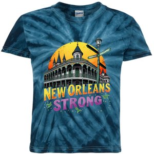 Traveling Lovers We Stand Nola Strong New Orleans Apparel Kids Tie-Dye T-Shirt