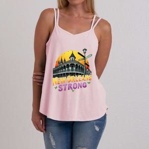 Traveling Lovers We Stand Nola Strong New Orleans Apparel Women's Strappy Tank