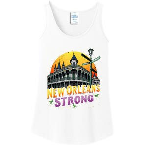 Traveling Lovers We Stand Nola Strong New Orleans Apparel Ladies Essential Tank