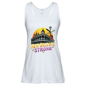 Traveling Lovers We Stand Nola Strong New Orleans Apparel Ladies Essential Flowy Tank