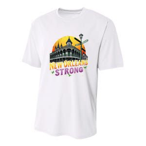 Traveling Lovers We Stand Nola Strong New Orleans Apparel Youth Performance Sprint T-Shirt