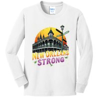 Traveling Lovers We Stand Nola Strong New Orleans Apparel Kids Long Sleeve Shirt