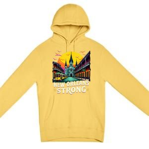 Traveling Lovers We Stand Nola Strong New Orleans Costume Premium Pullover Hoodie