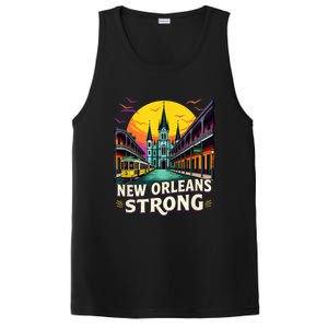 Traveling Lovers We Stand Nola Strong New Orleans Costume PosiCharge Competitor Tank