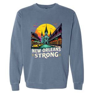 Traveling Lovers We Stand Nola Strong New Orleans Costume Garment-Dyed Sweatshirt