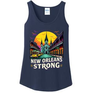 Traveling Lovers We Stand Nola Strong New Orleans Costume Ladies Essential Tank