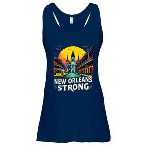 Traveling Lovers We Stand Nola Strong New Orleans Costume Ladies Essential Flowy Tank