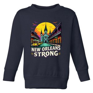 Traveling Lovers We Stand Nola Strong New Orleans Costume Toddler Sweatshirt