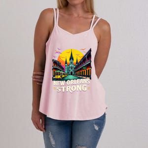 Traveling Lovers We Stand Nola Strong New Orleans Costume Women's Strappy Tank