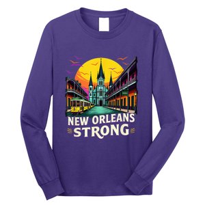 Traveling Lovers We Stand Nola Strong New Orleans Costume Long Sleeve Shirt