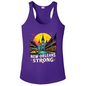 Traveling Lovers We Stand Nola Strong New Orleans Costume Ladies PosiCharge Competitor Racerback Tank