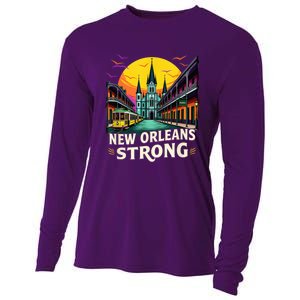 Traveling Lovers We Stand Nola Strong New Orleans Costume Cooling Performance Long Sleeve Crew