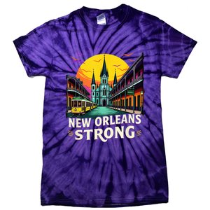 Traveling Lovers We Stand Nola Strong New Orleans Costume Tie-Dye T-Shirt