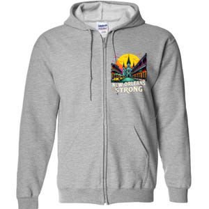 Traveling Lovers We Stand Nola Strong New Orleans Costume Full Zip Hoodie