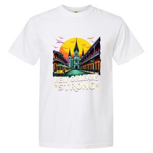 Traveling Lovers We Stand Nola Strong New Orleans Costume Garment-Dyed Heavyweight T-Shirt