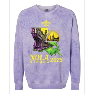 Traveling Lovers We Stand Nola Strong New Orleans Design Colorblast Crewneck Sweatshirt