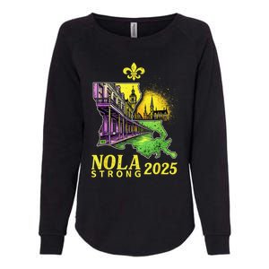 Traveling Lovers We Stand Nola Strong New Orleans Design Womens California Wash Sweatshirt