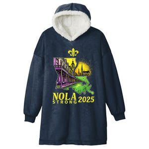 Traveling Lovers We Stand Nola Strong New Orleans Design Hooded Wearable Blanket