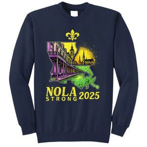 Traveling Lovers We Stand Nola Strong New Orleans Design Tall Sweatshirt