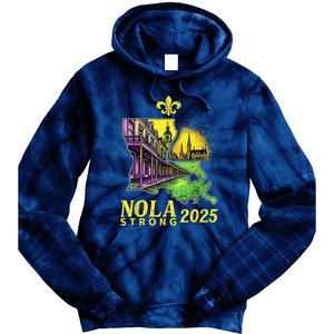 Traveling Lovers We Stand Nola Strong New Orleans Design Tie Dye Hoodie