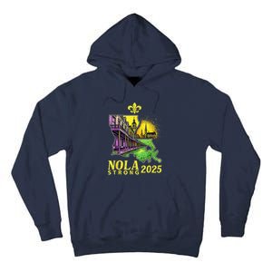 Traveling Lovers We Stand Nola Strong New Orleans Design Tall Hoodie