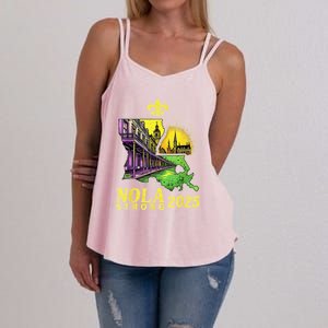 Traveling Lovers We Stand Nola Strong New Orleans Design Women's Strappy Tank