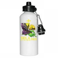 Traveling Lovers We Stand Nola Strong New Orleans Design Aluminum Water Bottle