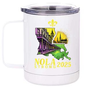 Traveling Lovers We Stand Nola Strong New Orleans Design 12 oz Stainless Steel Tumbler Cup