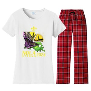 Traveling Lovers We Stand Nola Strong New Orleans Design Women's Flannel Pajama Set