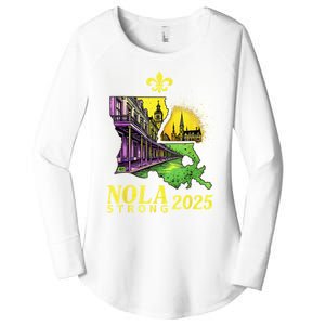 Traveling Lovers We Stand Nola Strong New Orleans Design Women's Perfect Tri Tunic Long Sleeve Shirt