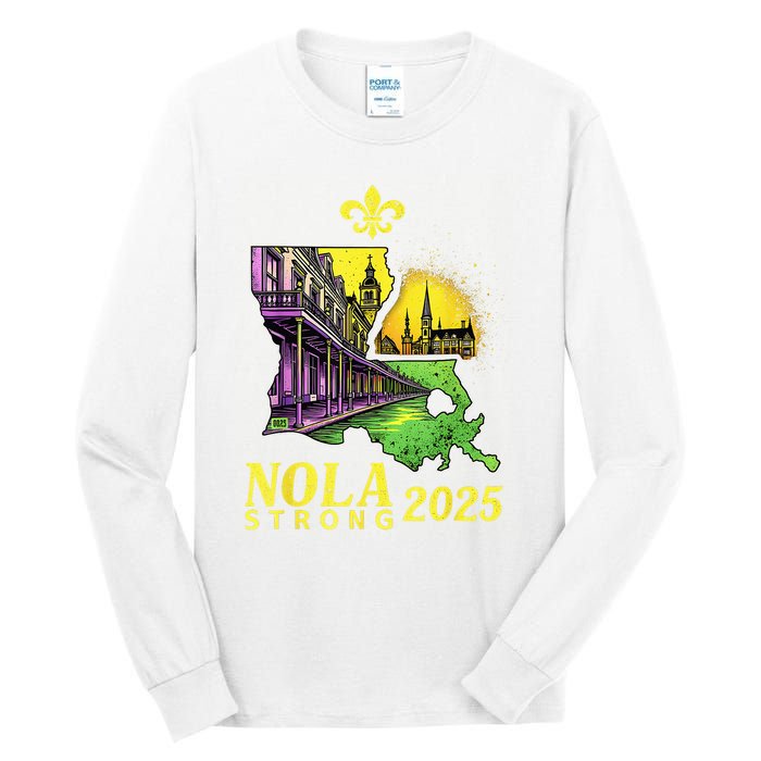 Traveling Lovers We Stand Nola Strong New Orleans Design Tall Long Sleeve T-Shirt