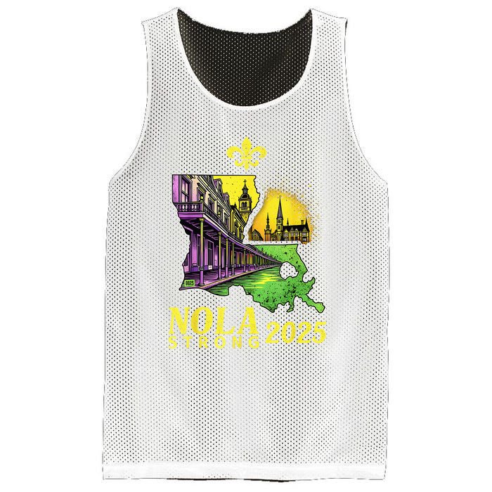 Traveling Lovers We Stand Nola Strong New Orleans Design Mesh Reversible Basketball Jersey Tank