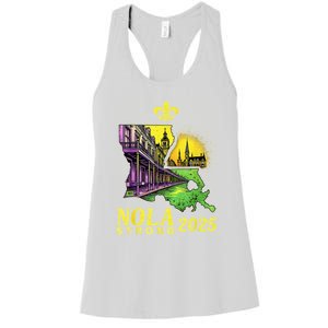 Traveling Lovers We Stand Nola Strong New Orleans Design Women's Racerback Tank