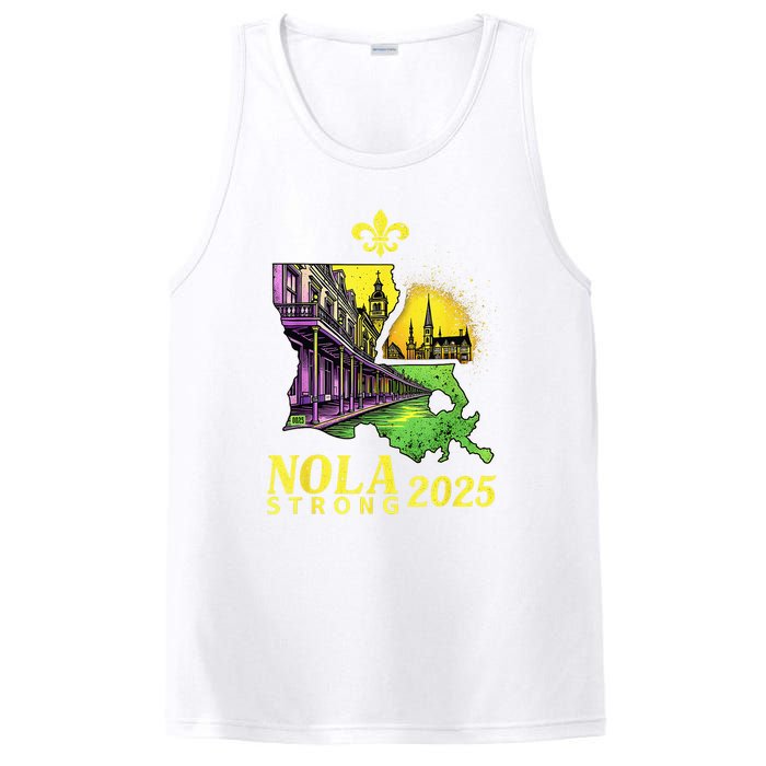 Traveling Lovers We Stand Nola Strong New Orleans Design PosiCharge Competitor Tank