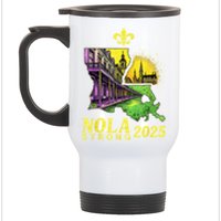 Traveling Lovers We Stand Nola Strong New Orleans Design Stainless Steel Travel Mug