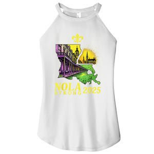 Traveling Lovers We Stand Nola Strong New Orleans Design Women's Perfect Tri Rocker Tank